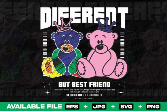 Best Friend Bear Couple Svg Design: Your Streetwear Staple