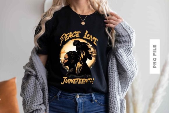 Celebrate Freedom: The Peace Love Juneteenth T-shirt Design