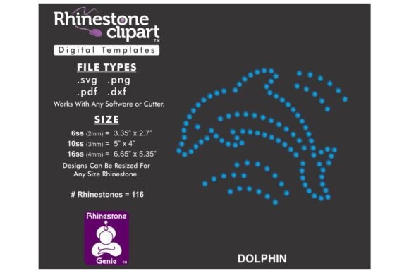 Create Stunning Apparel with This Dolphin Rhinestone Design