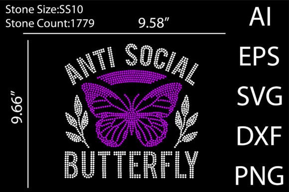 Embrace Your Edge: The Antisocial Butterfly Rhinestone Design