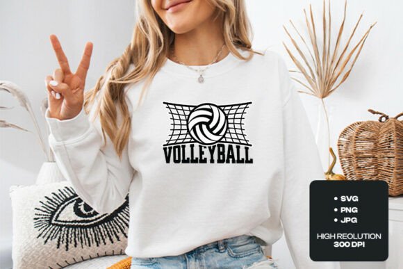 Energize Your Brand with the Volleyball Net SVG Sports Design