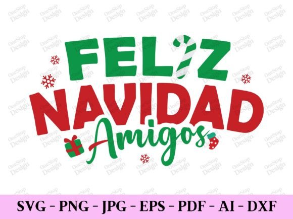 Feliz Navidad Amigos: Festive Christmas Design for Your Projects