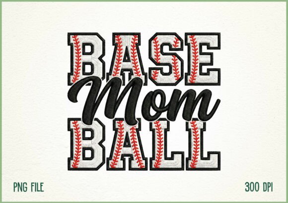 The Cozy Charm of Baseball Mom Embroidery Style Design